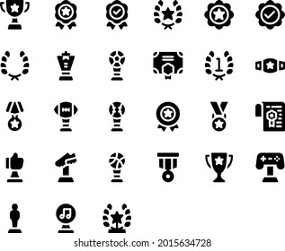 Awards basic glyph icons set