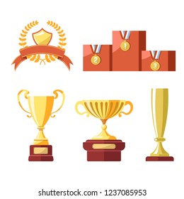 Awards of champion golden cup or goblet prize
