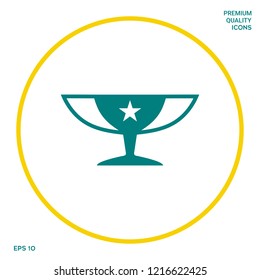 Awards Champions Cup icon with star. Graphic elements for your design