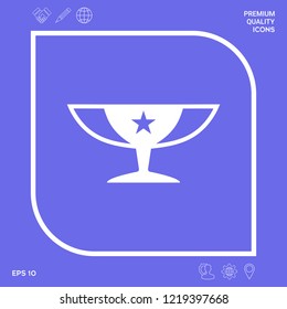 Awards Champions Cup icon with star. Graphic elements for your design