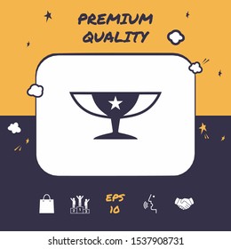 Awards Champions Cup icon with star. Graphic elements for your design