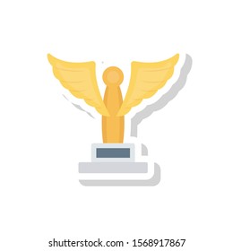 awards flat icons for  cup and  award 