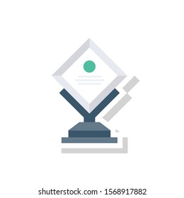 awards flat icons for cup and award