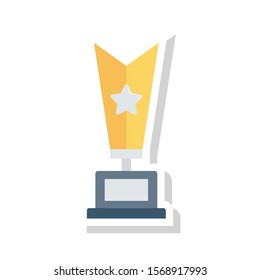 awards flat icons for  cup and  award 