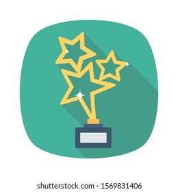 awards flat icons for  cup and  award 