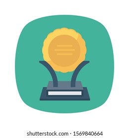 awards flat icons for  cup and  award 