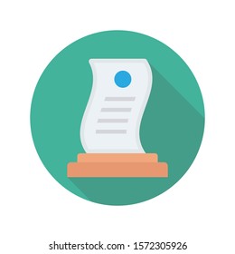 awards flat icons for cup  & graduation 