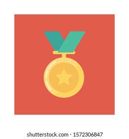 awards flat icons for medal  & champion