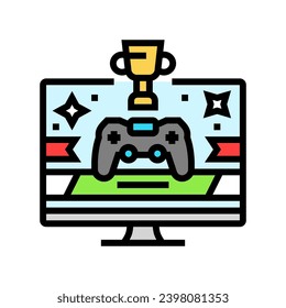 awards game development color icon vector. awards game development sign. isolated symbol illustration