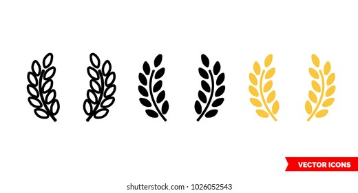 Awards icon of 3 types: color, black and white, outline. Isolated vector sign symbol.