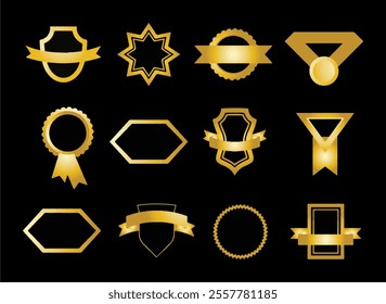 awards icon badge label set