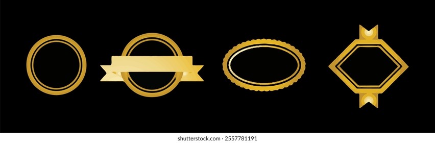 awards icon badge label set