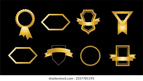 awards icon badge label set