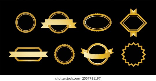 awards icon badge label set