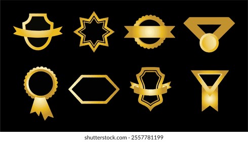 awards icon badge label set