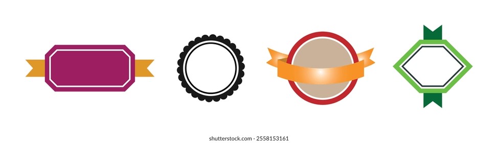 awards icon badge label set