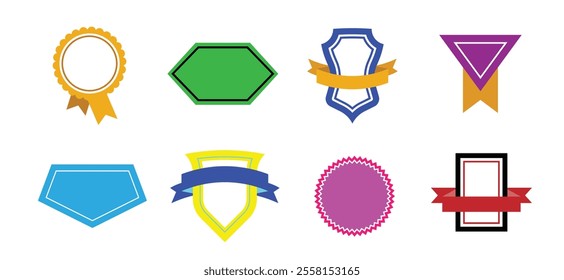awards icon badge label set