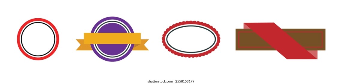 awards icon badge label set