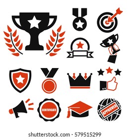 awards icon set