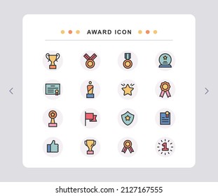 awards icon set. vector icon.