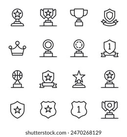 Conjunto de iconos de premios Ilustración vectorial