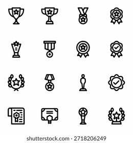 Awards icon set vector illustration