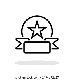 Awards icon in trendy flat style. Award badge symbol for your web site design, logo, app, UI Vector EPS 10. - Vector