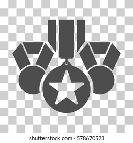 Awards icon. Vector illustration style is flat iconic symbol, gray color, transparent background. Designed for web and software interfaces.