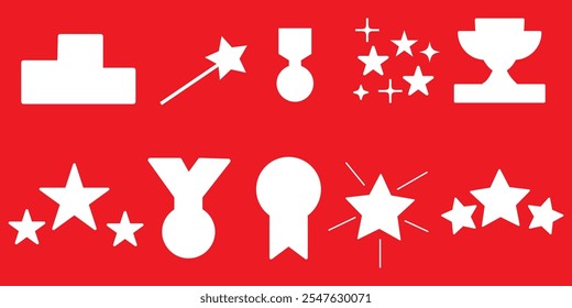  Awards icons. Awards and Achievements line icon set. Vector illustration.