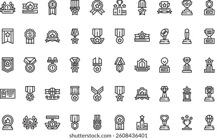 Awards icons High-Quality Vector Icons Collection with Editable Stroke. Ideal for Professional and Creative Projects