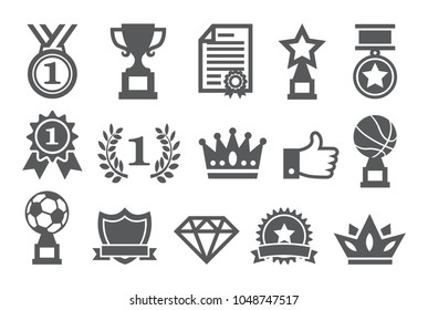 Awards icons set