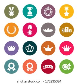 Awards icons set