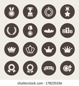 Awards icons set