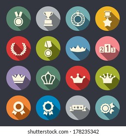 Awards icons set