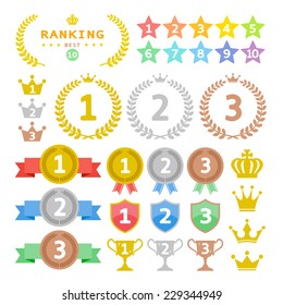 Awards icons set