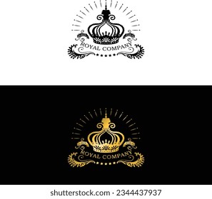 Awards logotype. Isolated elegant abstract gold. First 1st and second place symbol. Luxurious congratulating framed template. Celebrating decorative traditional stained glass greetings.
