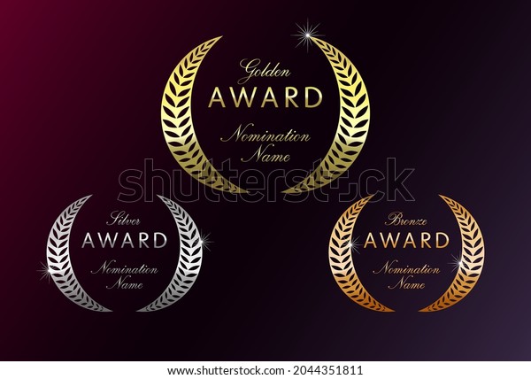 Awards Logotype Set Isolated Abstract Graphic Stock Vector (Royalty ...