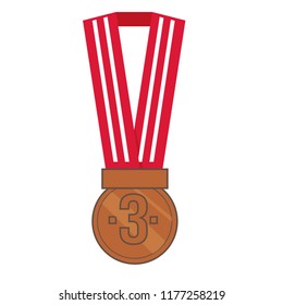 Awards medal icon, bronze, third place