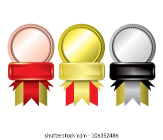 Awards as medals - gold, silver and bronze