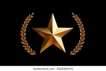 Awards nomination name podium, golden prize event, scene star ceremony. Vector illustration