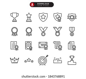 awards outlie icon, editable stroke