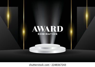 Awards Podium Ceremony Gradient Luxury Background