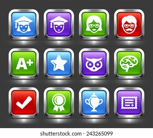 Awards and Professional Success on Color Square Buttons