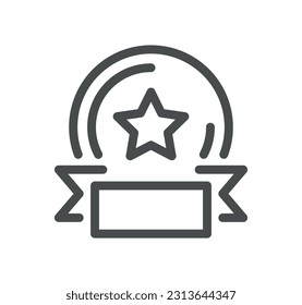 Awards related icon outline and linear vector.