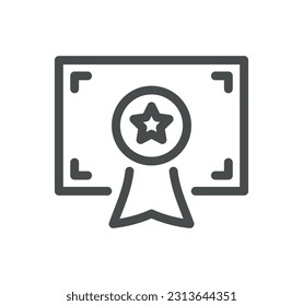 Awards related icon outline and linear vector.