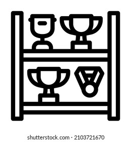 awards of school competition line icon vector. awards of school competition sign. isolated contour symbol black illustration