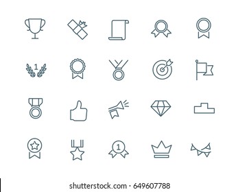 Awards set of icons