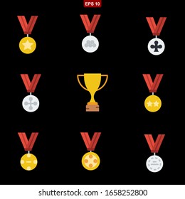 awards set stock vector illustration icon
