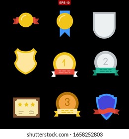 awards set stock vector illustration icon