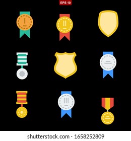 awards set stock vector illustration icon